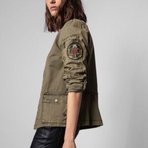 Zadig & Voltaire Virginia Grunge military jacket Sz M